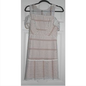 Topshop White Semi Off Shoulder Dress